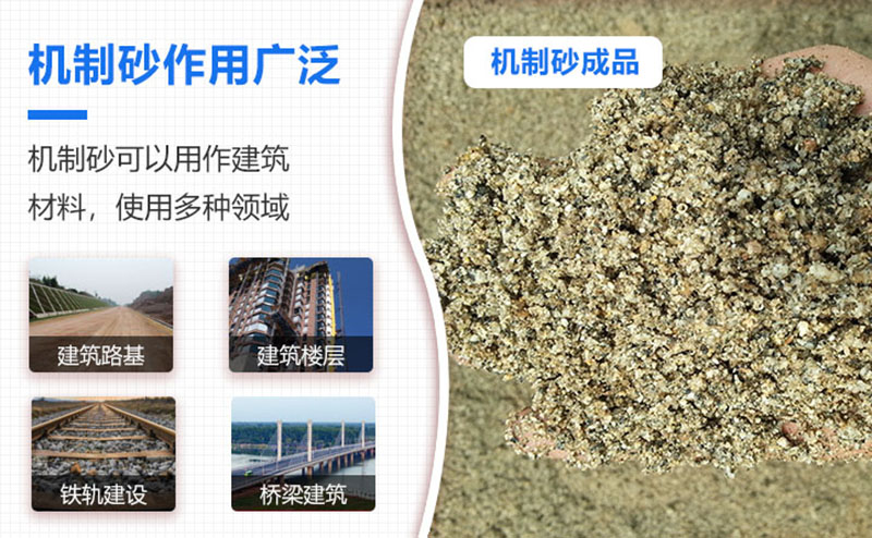 機(jī)制砂品級越來越高，用途也越來越廣泛
